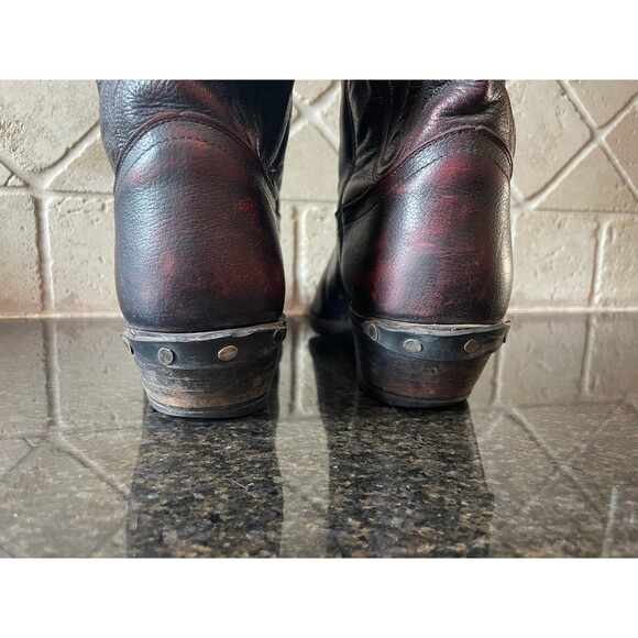 Dan Post Black and Red Heeled Boots - Picture 5 of 8
